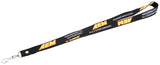 AEM Black Lanyard 3/4in x 36in w/ Swivel Clip - Red / Yellow AEM Logo