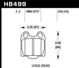 Hawk 00-05 Lexus IS300 HPS Street Rear Brake Pads