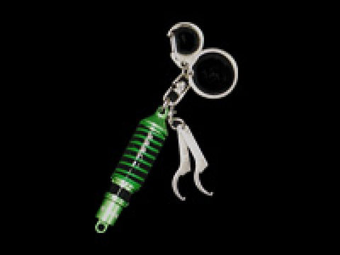 Tein Damper Keychain with Wrench - Green/Black