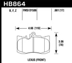 Hawk 13-17 Lexus GS350/GS350 F Sport / 12-17 Lexus IS350 HPS 5.0 Front Brake Pads